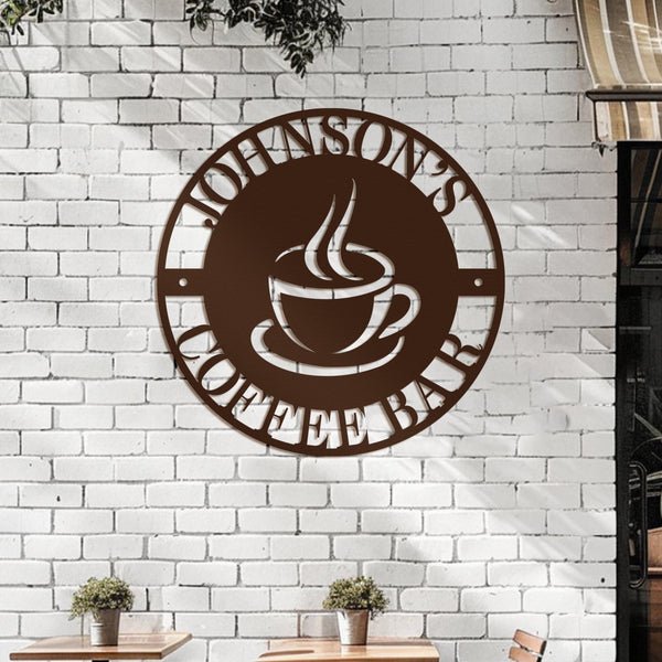 Personalized Coffee Bar Kitchen Wall Decor Or Coffee Shop Decor, Makes A Great Housewarming Gift For Coffee Lovers.