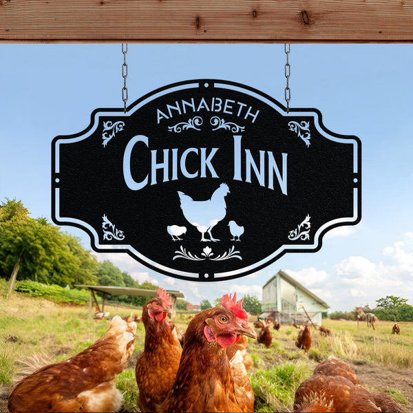 Custom Chicken Farm Metal Sign, Farm House Chicken Coop Sign, Family Name Metal Sign For Farm House, Custom Name Hen House Sign,chicken Coop