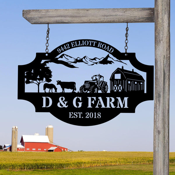 Custom Your Metal Farm Sign, Your Own Farm Sign, Custom Farmhouse Metal Sign, Farm Gate Sign, Farmer Gift, Farmhouse Decor, Ranch Sign
