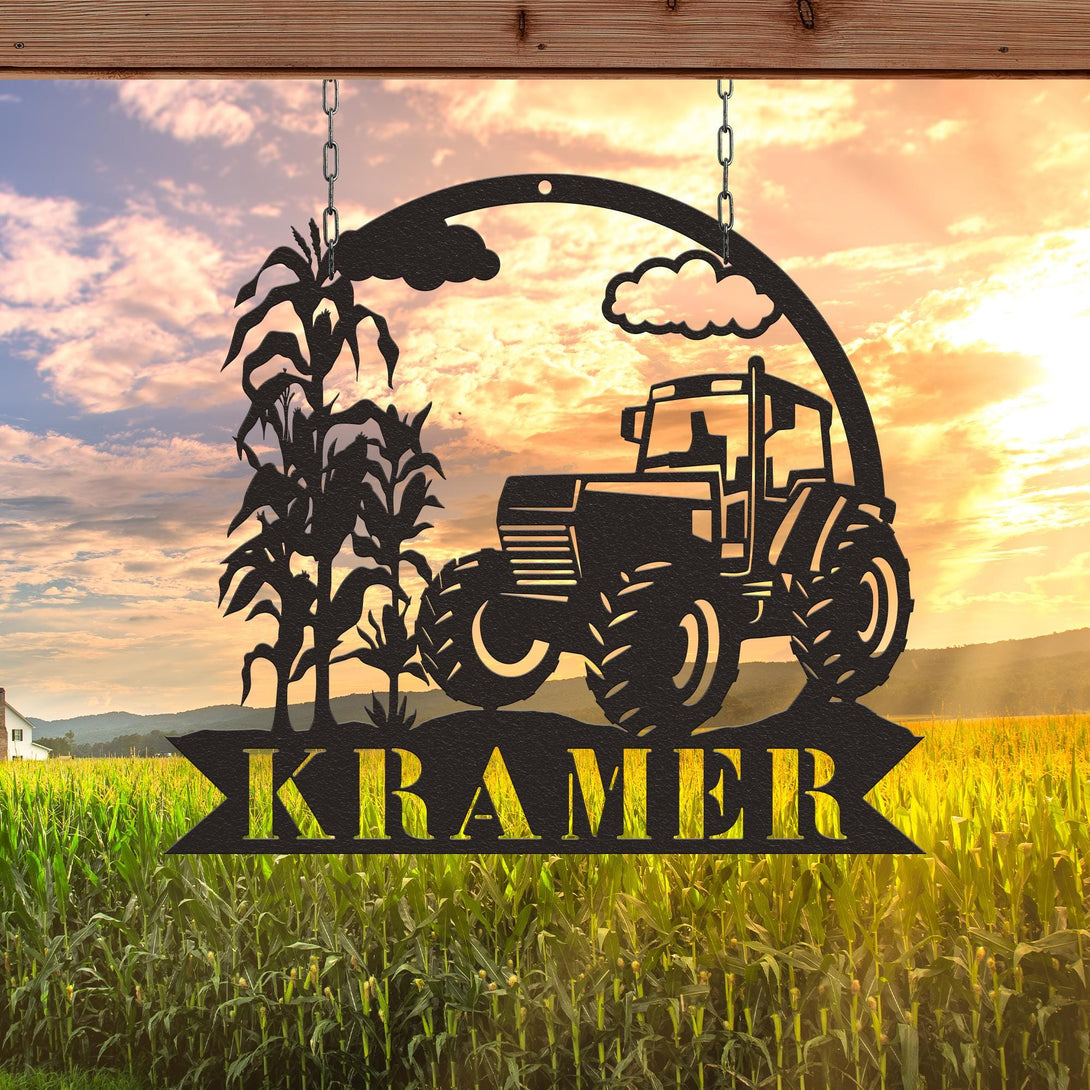Custom Tractor Driver Metal Wall Art, Personalized Farm Tractor Name Sign, Custom Farm Sign, Home Decor, Truck Decor, Farmer Gift