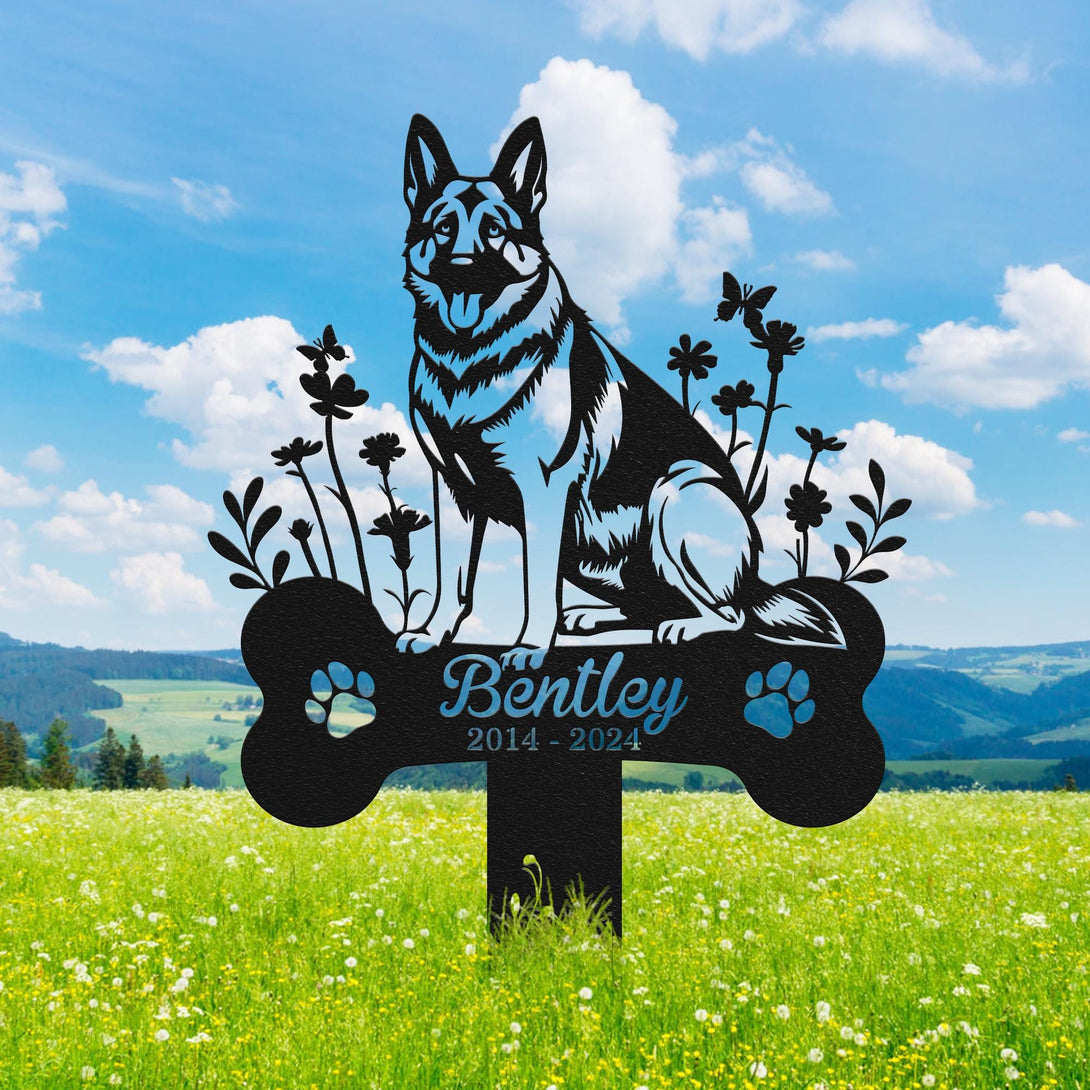 Custom Dog Memorial Stake, Dog Loss German Shepherd Memorial Stake, German Shepherd Sign, Sympathy Sign, Grave Marker, Dog Loss Gift