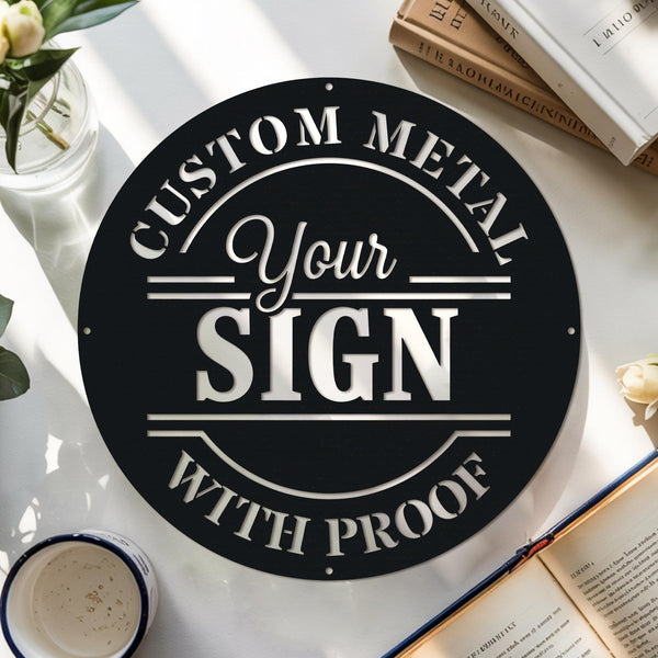 Custom Metal Sign With Logo, Personalized Outdoor Sign, Custom Bar Sign, Custom Any Shape Metal Sign, Metal Wall Sign, Large Commercial Sign
