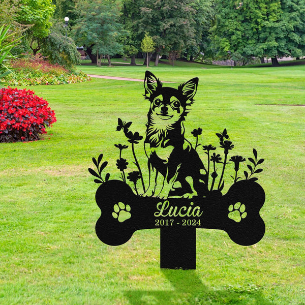 Chihuahua Memorial Stake Sign Personalized, Chihuahua Pet Grave Markers Sign, Sign With Stake, Pet Loss Gift,sympathy Sign,remembrance Stake