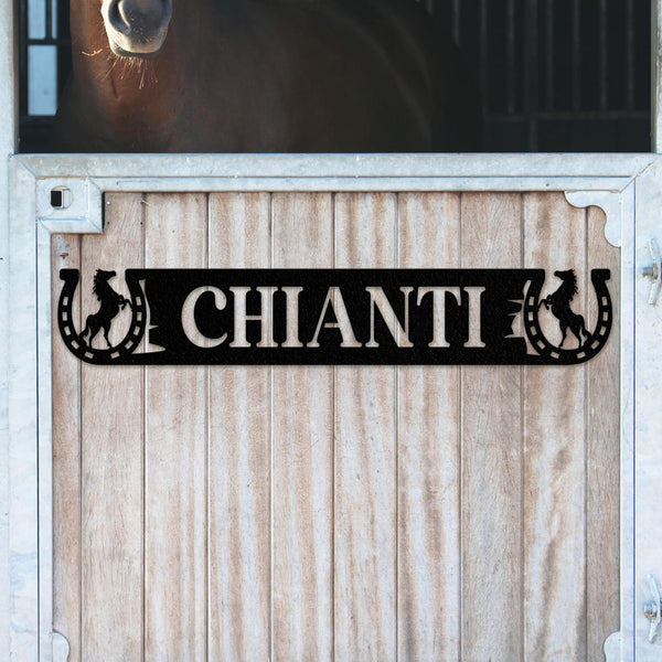 Custom Horse Stall Name Plate, Horse Metal Sign, Horse Stall Sign, Horse Name Sign, Horse Name Farm Sign, Outdoor Decor, Horse Ranch Decor