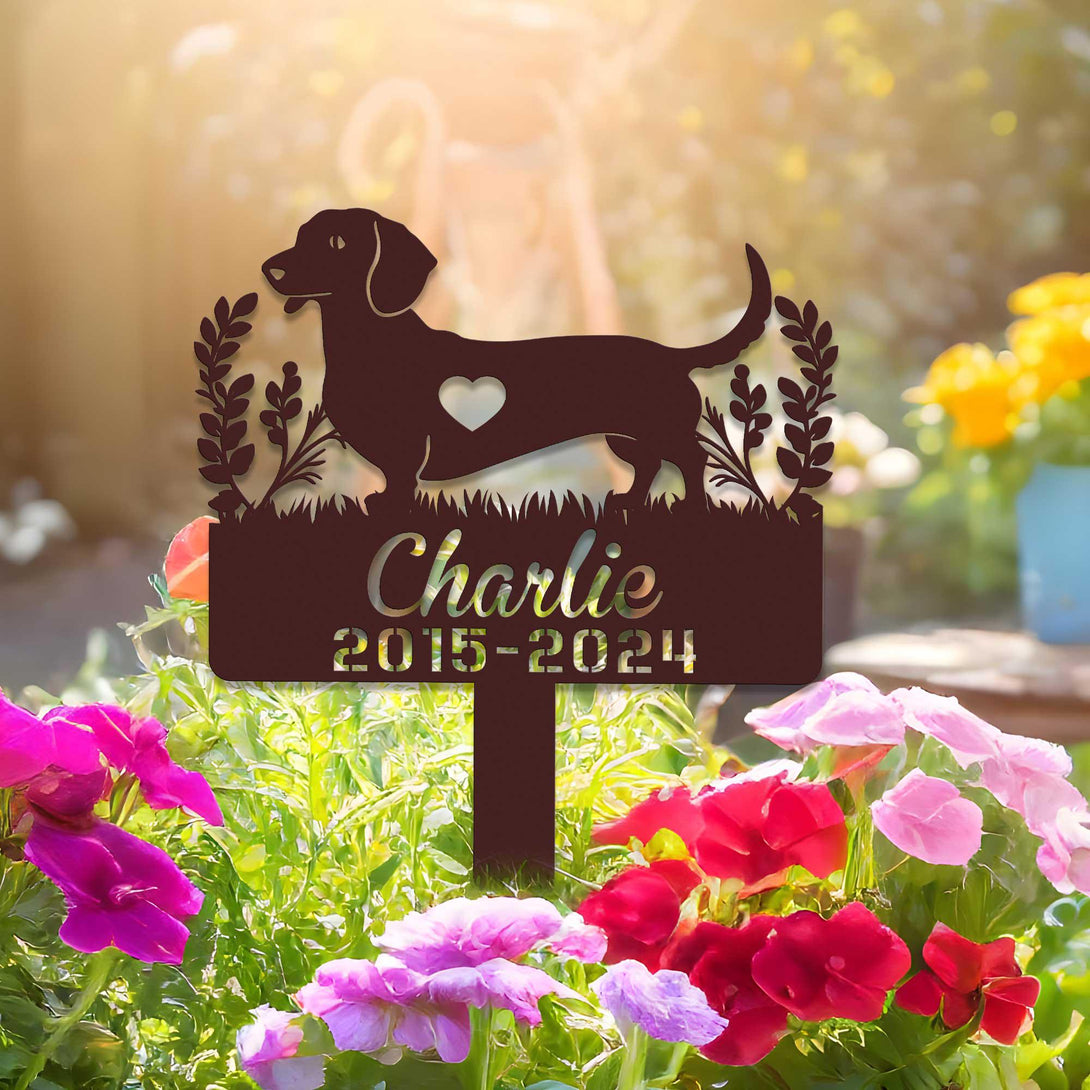 Custom Dog Memorial Garden Sign, Personalized Pet Memorial Sign, Dog Grave Marker, Pet Grave Marker With Name, Dog Memorial Yard Stake
