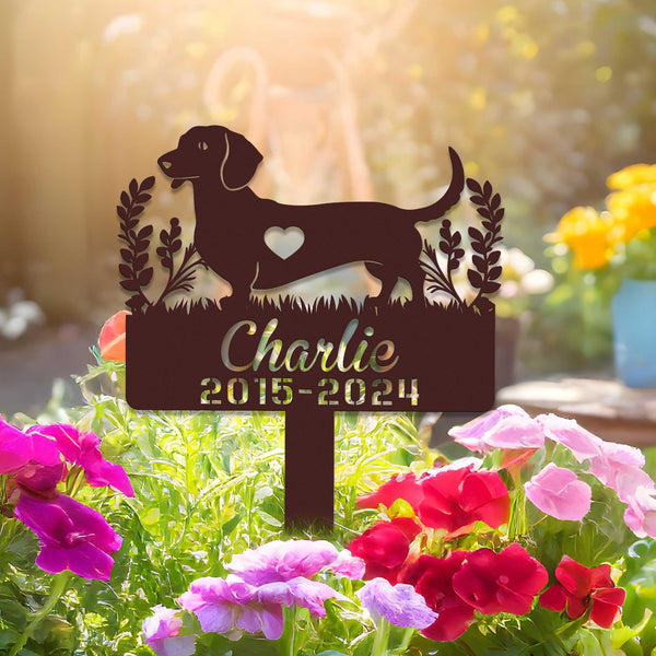 Custom Dog Memorial Garden Sign, Personalized Pet Memorial Sign, Dog Grave Marker, Pet Grave Marker With Name, Dog Memorial Yard Stake