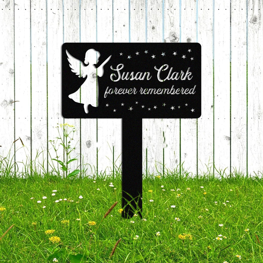 Custom Metal Grave Marker, Memorial Garden Sign, Custom Name Tribute Marker, Garden Tribute, Grave Marker, Graveyard Marker Garden Decor