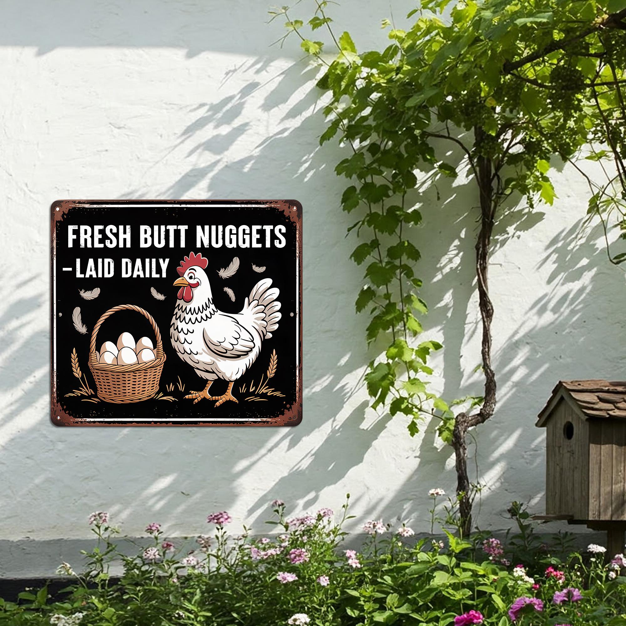 Custom Chicken Coop Sign, Laid Daily Chicken Sign, Butt Nuggets Hen Si ...