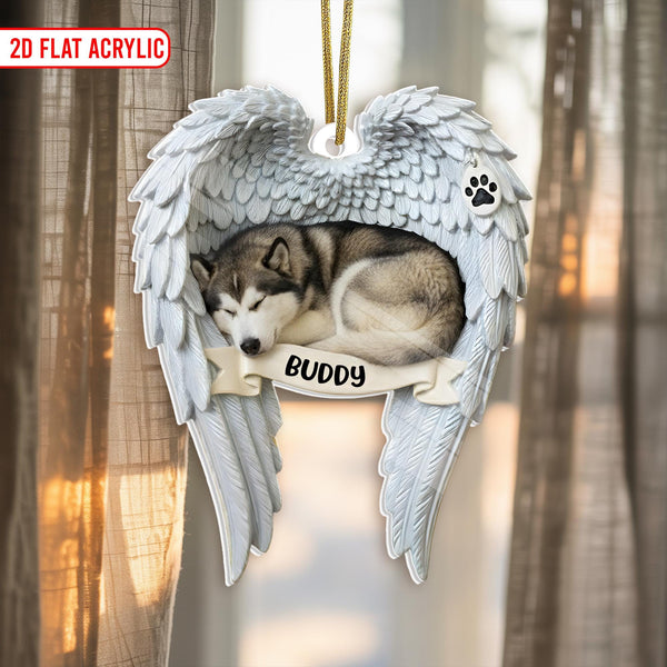 Alaskan Malamute Memorial Ornament - Custom Dog Loss Ornament & Pet Remembrance Christmas Gift