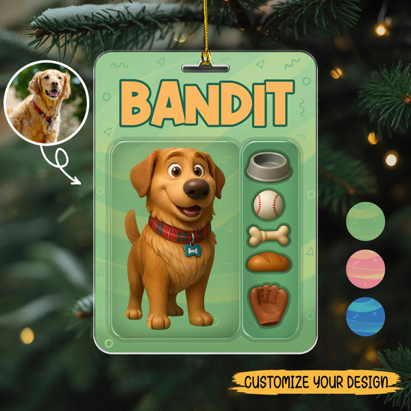 Personalized Dog Toy Box 2D Flat Print Acrylic Ornament