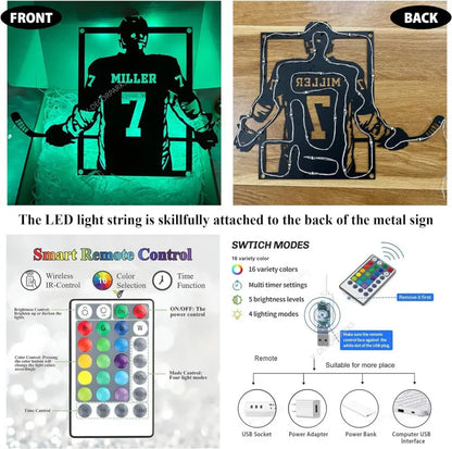 Personalized Taekwondo Metal Wall Art With Led Lights, Custom Taekwondo Sport Metal Name Sign, Taekwondo Martial Art Metal Wall Hanging
