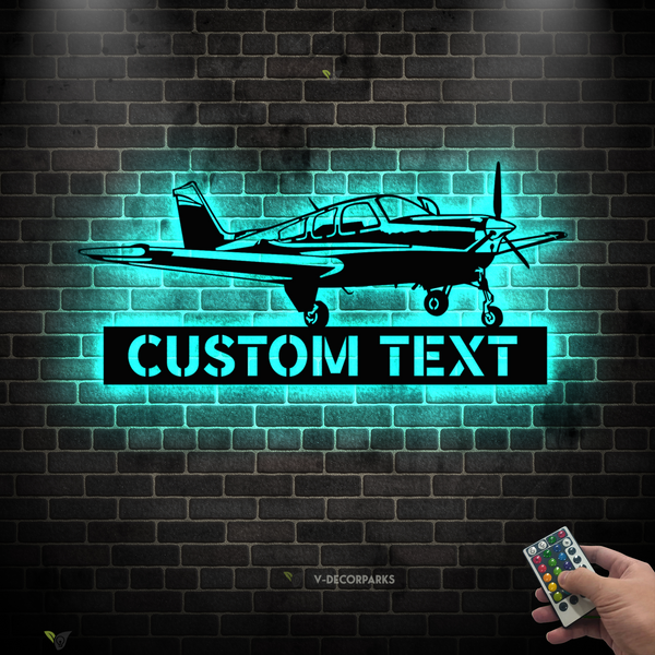 Custom Jet Fighter Metal Wall Art With Led Lights, Air Force Jet Fighter Metal Wall Art, Custom Pilot Metal Name Sign, Aircraft Hangar Metal Sign