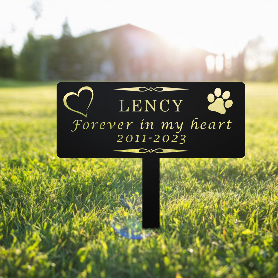 Custom Pet Memorial Plaque Metal Garden Stake, Personalized Dog Memorial Plaque Sign, Pet Memorial Grave Marker, Pet Loss Remembrance Stake