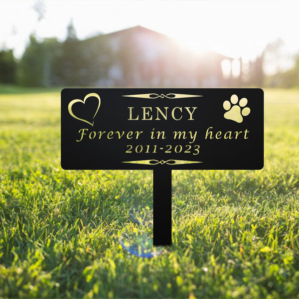 Custom Pet Memorial Plaque Metal Garden Stake, Personalized Dog Memorial Plaque Sign, Pet Memorial Grave Marker, Pet Loss Remembrance Stake