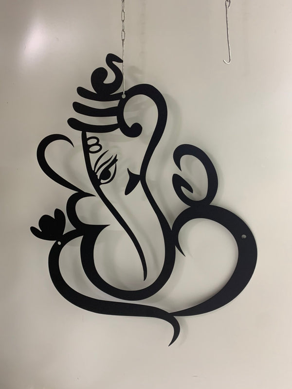 Ganesha Metal Wall Art Decor, Ganesha Abstract Metal Wall Sign, Lord Ganesh Metal Home Decor, Hindu Ganesha Metal Wall Decor