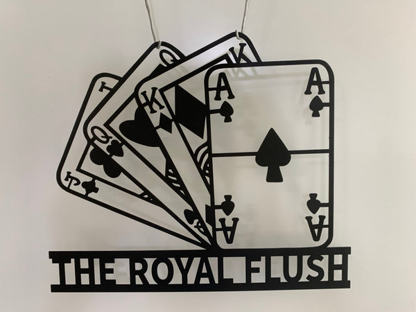 Custom Poker Cards Metal Wall Art, Personalized Casino Club Metal Sign, Game Zone Metal Wall Decor, Custom Gamer Name Poker Cards Metal Sign