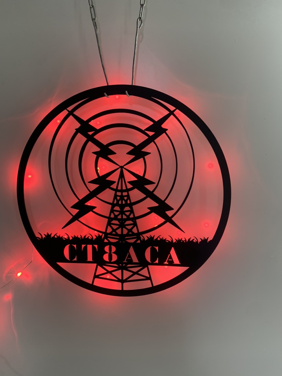 Custom Ham Radio Metal Wall Art With Led Light, Personalized Radio Operator Metal Name Sign, Amateur Radio Metal Sign Wall Decor