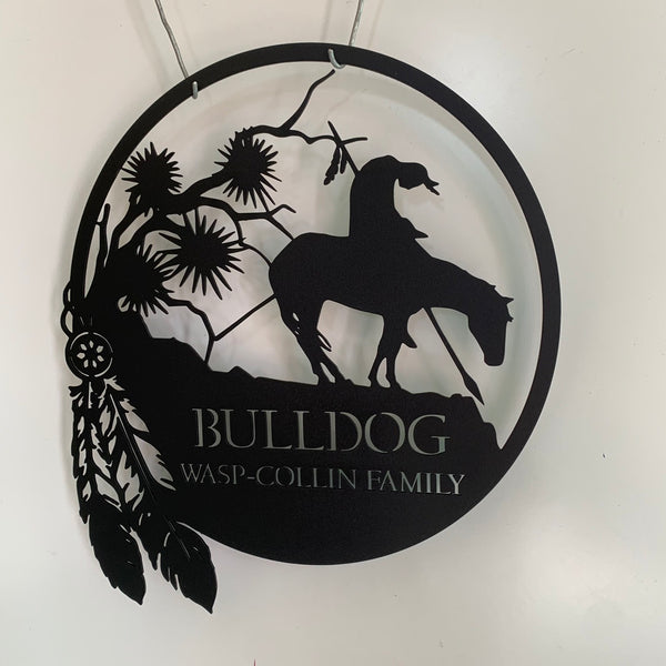 Custom End Of The Trail Metal Wall Art, Personalized End Of The Trail Arrowhead American Native Metal Sign, Southwestern Metal Wall Sign Decor