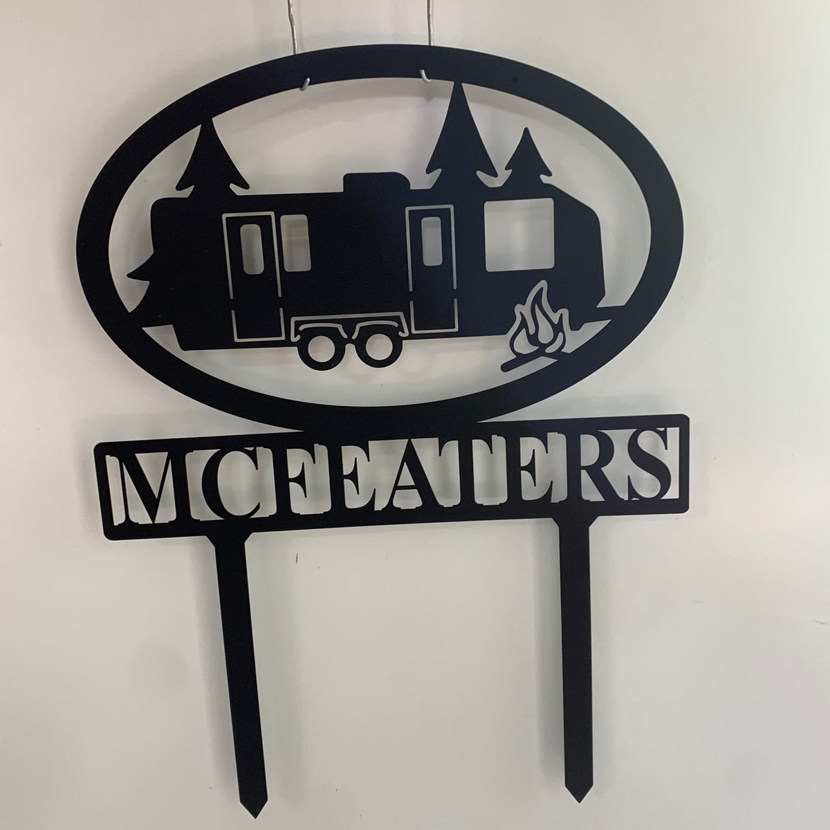 Stake Out Rv Custom Camping Van Metal Garden Stake, Travel Trailer Rv Camper Metal ...