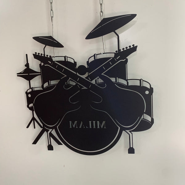 Custom Music Band Metal Wall Art, Personalized Music Room Metal Name Sign, Musical Instrument Music Studio Metal Wall Sign Decor