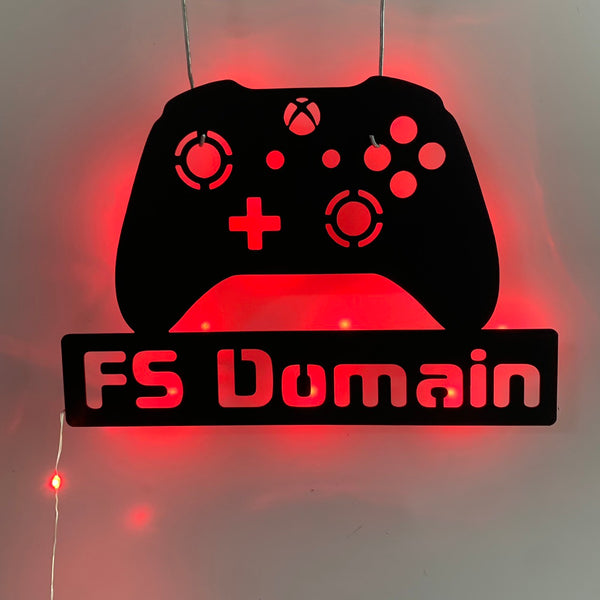 Custom Game Controller Metal Wall Art With Led Lights, Game Zone Kids Room Metal Wall Led Decor, Personalized Gamer Metal Name Sign