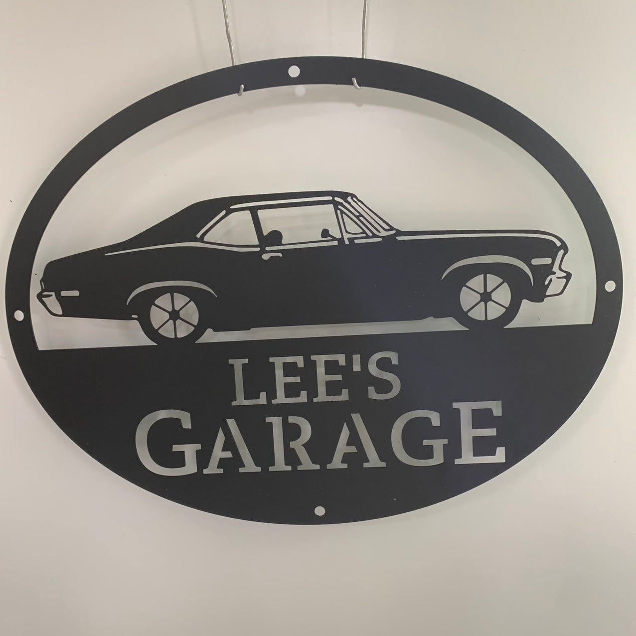 Custom Personalized Metal Sign – Last Name Wall Art For Garage, Man Cave, Workshop – Handmade