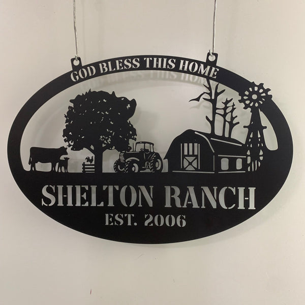 Custom Farmhouse Metal Wall Sign, Personalized Animals Barn Metal Sign, Custom Barn Ranch Metal Sign Decor, Metal Farm Truck Name Sign