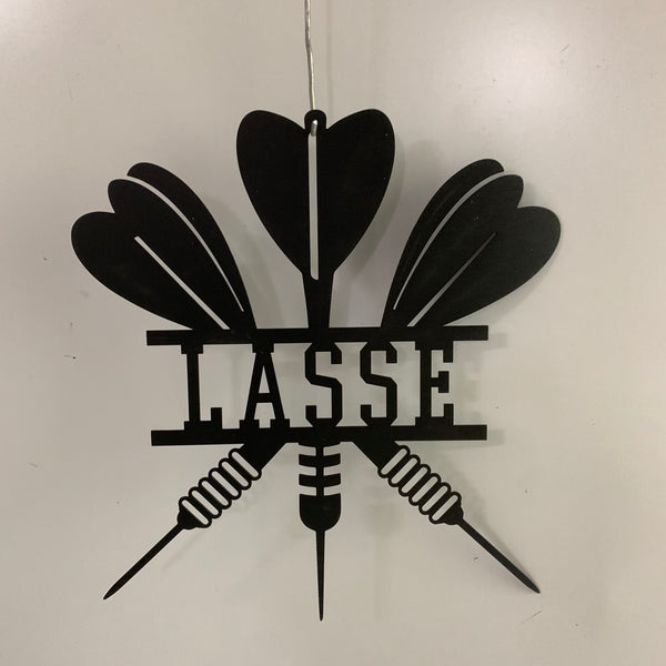 Custom Darts Monogram Metal Wall Art, Personalized Darts Player Metal Name Sign, Darts Game Zone Metal Wall Sign Game Room Decor