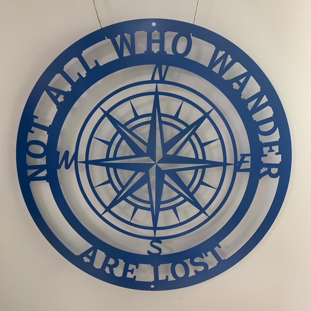 Personalized Nautical Compass Rose Metal Wall Art, Compass Coordinates Metal Sign, Nautical Beach House Metal Decor, Compass Rose Monogram Metal Sign