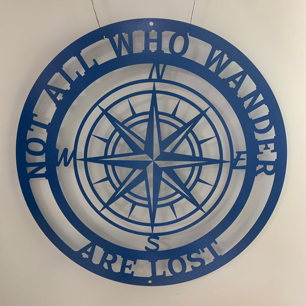 Personalized Nautical Compass Rose Metal Wall Art, Compass Coordinates Metal Sign, Nautical Beach House Metal Decor, Compass Rose Monogram Metal Sign