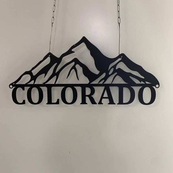 Custom Metal House Number Sign, Mountain Scene Metal Address Sign, Mountain Family Name Metal Sign, Mountain Cabin Man Cave Metal Name Sign