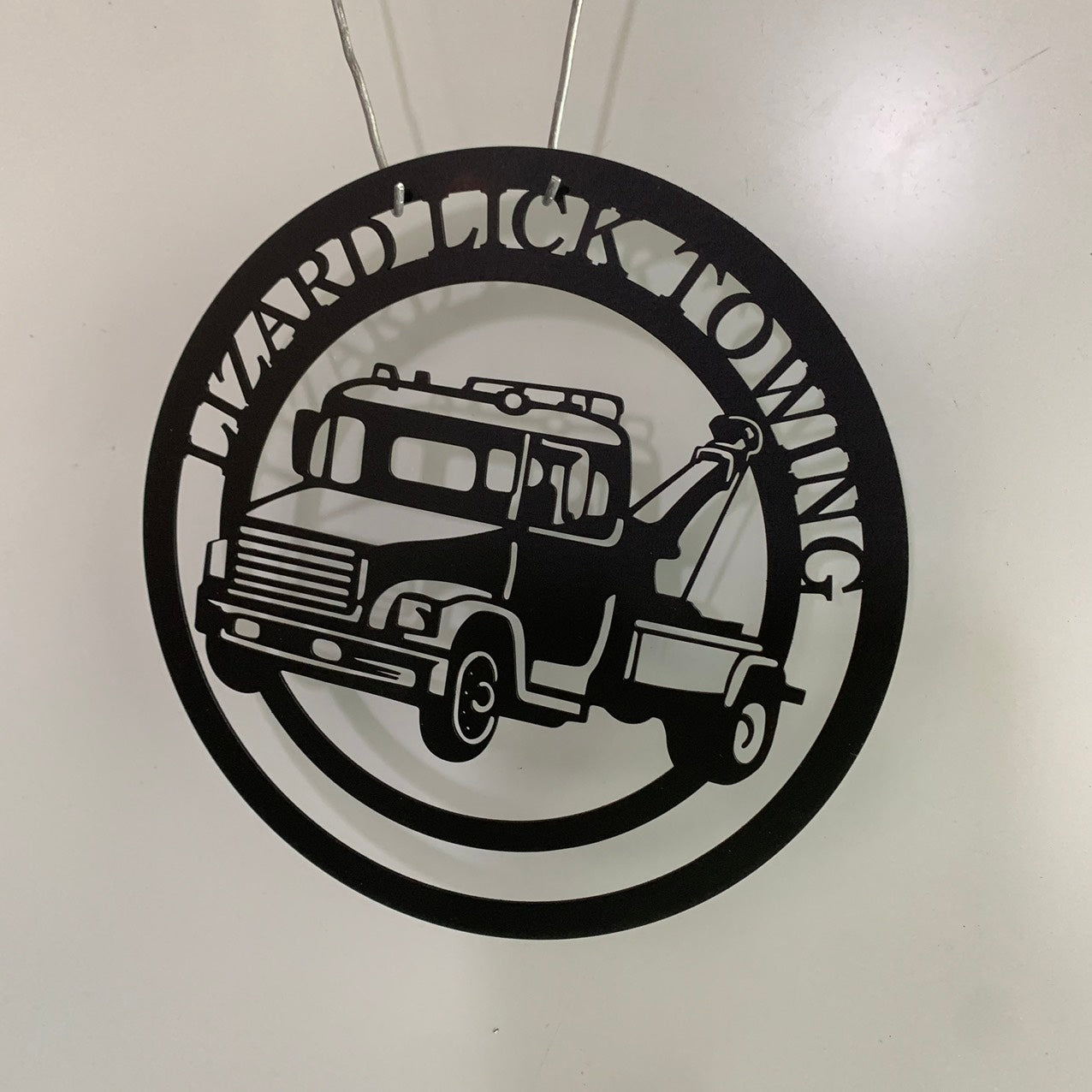 Personalized Tow Truck Metal Wall Art, Custom Towing Truck Monogram Metal Sign, Tow Truck Driver Metal Name Sign, Tow Truck Man Cave Wall Sign