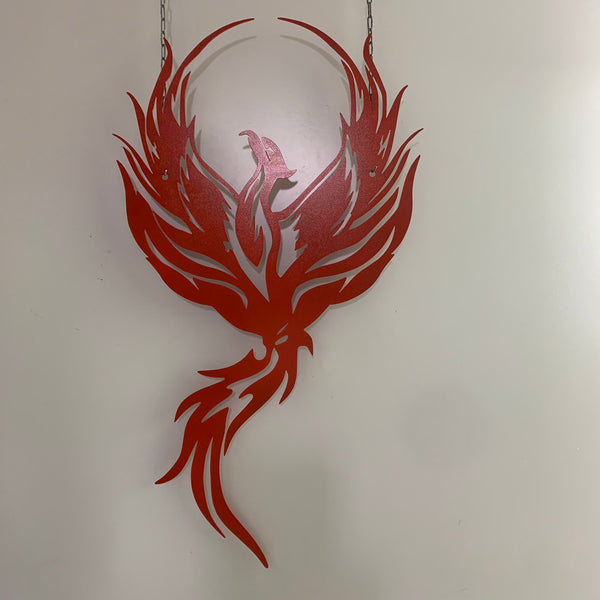 Rising Phoenix Metal Sign, Phoenix Metal Wall Art, Phoenix Metal Wall Decor, Phoenix Metal Room Sign Art, Metal Contemporary Phoenix Wall Art