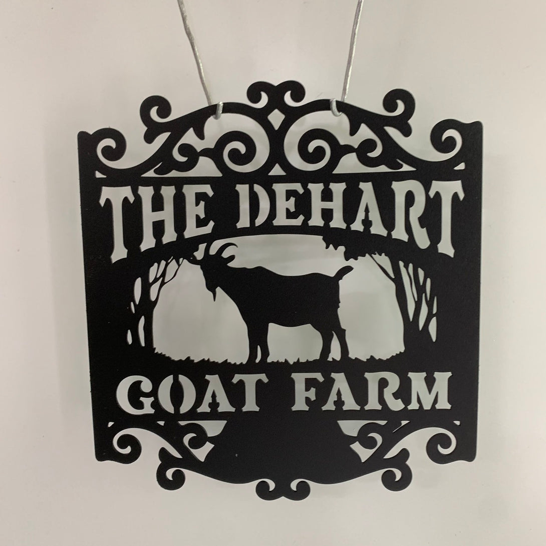 Custom Goat Farm Metal Sign, Personalized Animal Farm Metal Sign, Goat Ranch Farm Metal Wall Art, Goat Farmhouse Metal Wall Decor