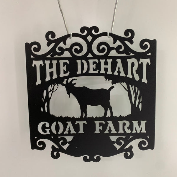 Custom Goat Farm Metal Sign, Personalized Animal Farm Metal Sign, Goat Ranch Farm Metal Wall Art, Goat Farmhouse Metal Wall Decor