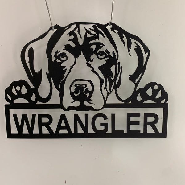 Custom German Shorthaired Pointer Dog Metal Wall Art, Personalized German Shorthaired Pointer Metal Sign, Dog Metal Wall Hanging