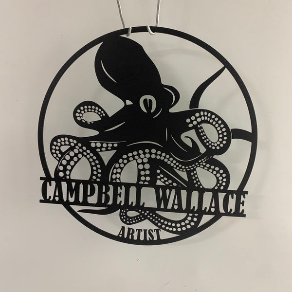 Custom Octopus Metal Sign, Octopus Sea Life Metal Wall Decor, Octopus Metal Wall Art, Personalized Octopus Name Sign, Octopus Beach House Wall Sign