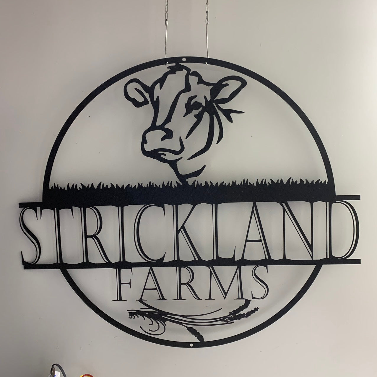 Custom Cow Farm Monogram Metal Wall Art, Personalized Farmhouse Metal ...