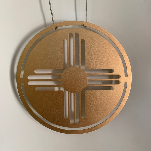 Zia Sun Metal Wall Hanging, New Mexico Zia Sun Metal Sign, Southwestern Zia Metal Wall Art, South West Themed Metal Sign