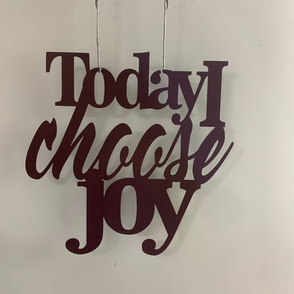 Today I Choose Joy Metal Wall Art, Choose Joy Words Metal Sign, Metal Scripture Wall Art, I Choose Joy Metal Letters Wall Sign