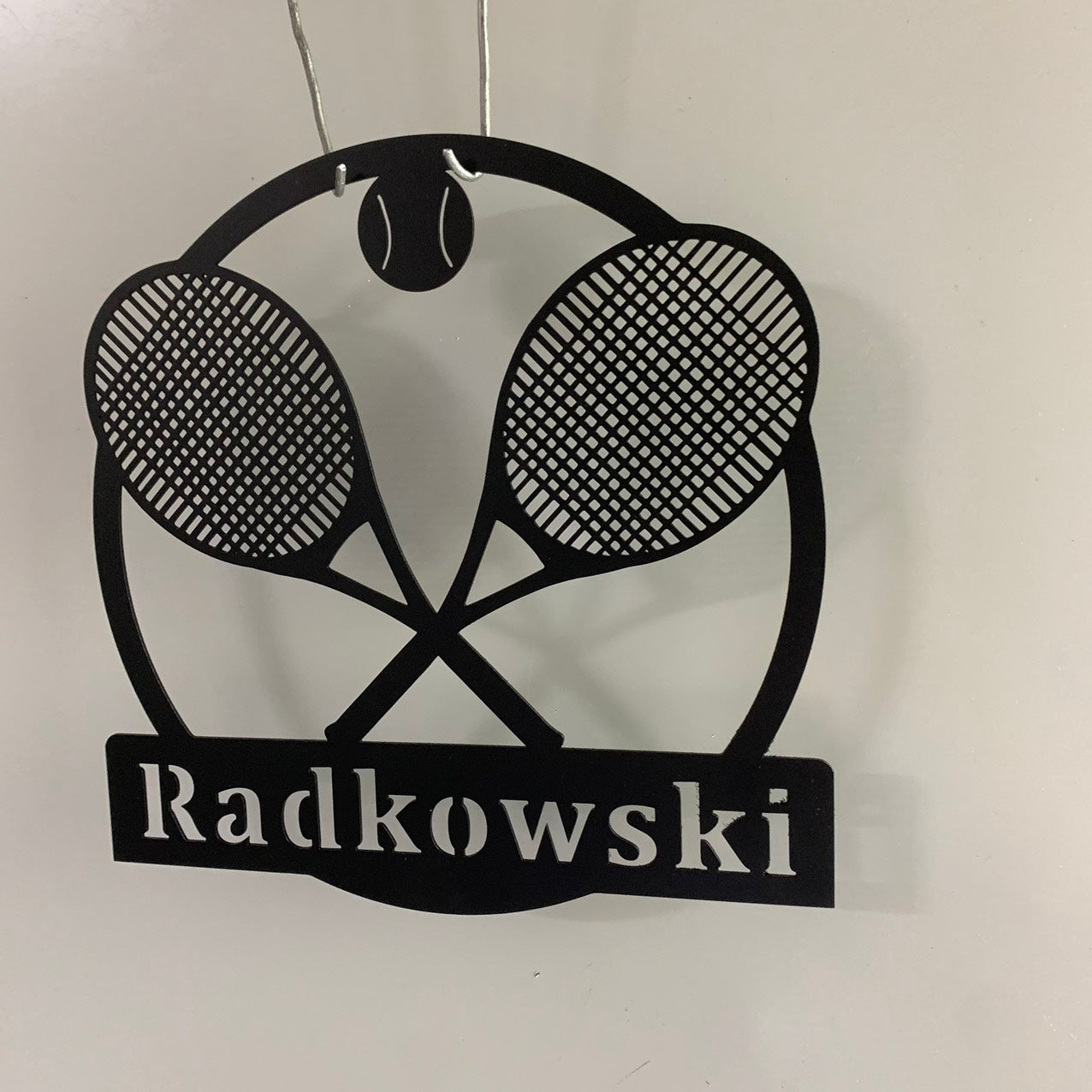 Personalized Tennis Player Metal Name Sign, Custom Tennis Monogram Metal Wall Art, Tennis Racket Ball Metal Sign,tennis Courts Metal Wall Decor