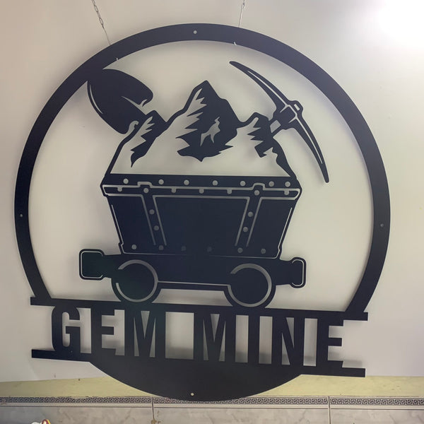Custom Gold Miner Metal Wall Art, Personalized Miner Metal Name Sign, Miner Worker Tools Metal Sign, Metal Mining Sign, Gold Miner Name Metal Sign