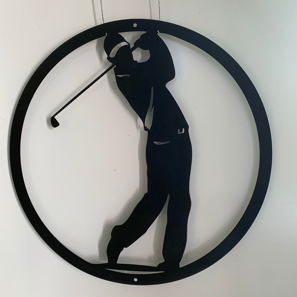 Golf Player Metal Sign, Golf Sport Metal Wall Sign, Golfer Metal Wall Art, 19th Hole Metal Sign, Golf Sport Laser Cut Metal Sign