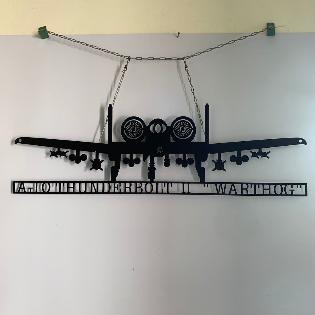 Custom Combat Aircraft Metal Wall Art , Personalized Military Aircraft Pilot Metal Name Sign, Airforce Jet Aeroplane Metal Wall Sign