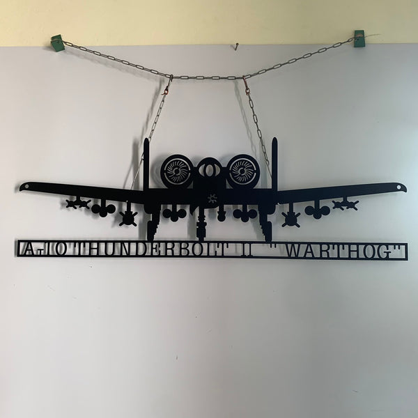Custom Combat Aircraft Metal Wall Art , Personalized Military Aircraft Pilot Metal Name Sign, Airforce Jet Aeroplane Metal Wall Sign