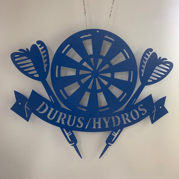 Personalized Dartboard Game Metal Wall Art, Darts Game Zone Metal Wall Sign, Custom Darts Player Metal Name Sign, Darts Sport Metal Wall Decor