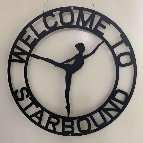 Ballet Dance Monogram Metal Wall Art, Custom Dance Team Metal Name Sign, Dance Studio Metal Wall Decor, Ballet Metal Wall Hanging