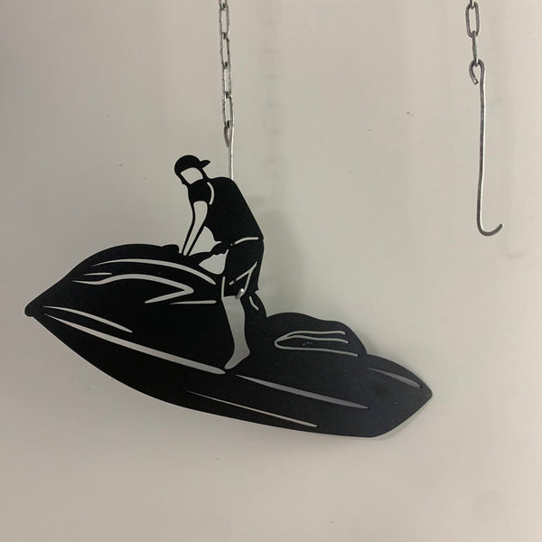 Metal Jet Ski Sign, Wave Runner Jet Ski Metal Wall Art, Metal Watersports Wall Sign Hanging, Jet Ski Sea-doo Metal Beach House Wall Art Decor
