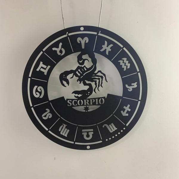 Custom Scorpio Zodiac Metal Wall Art, Scorpio Zodiac Metal Name Sign, Horoscope Metal Decor, Scorpio Zodiac Constellation Stars Metal Sign