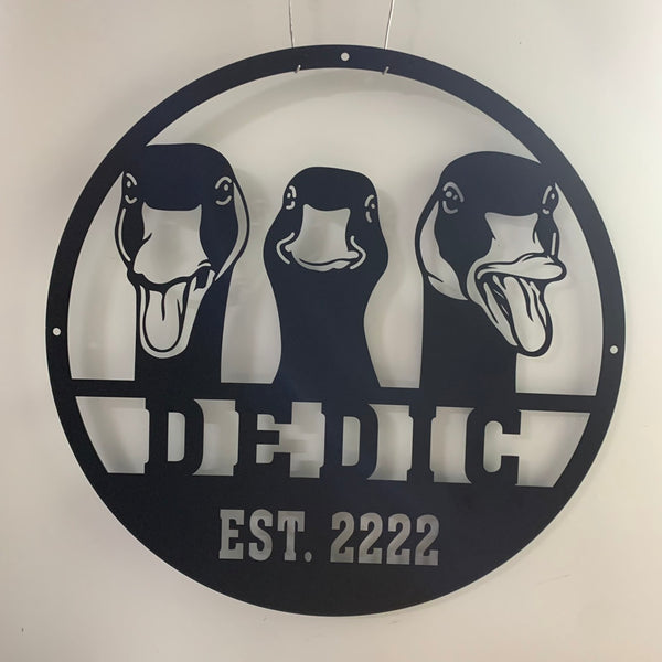 Custom Funny Goose Metal Sign, Personalized Goose Metal Farm Sign, Metal Entrance Farm Sign, Farmhouse Lake House Poultry Barn Metal Sign